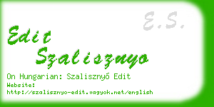 edit szalisznyo business card